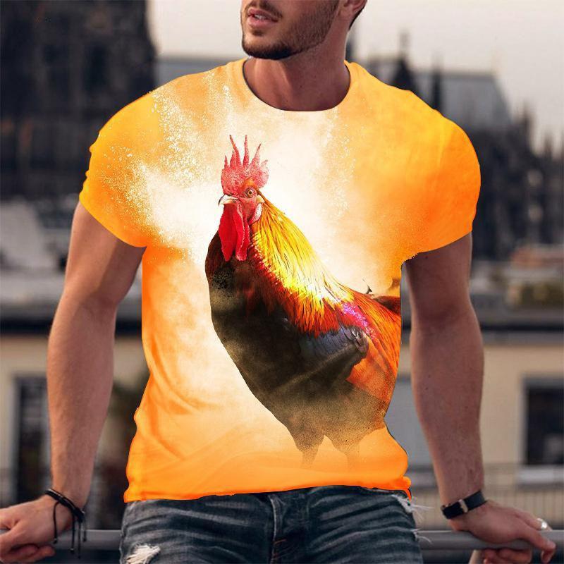 Funny Chicken 3D Printing T-Shirts Men Women O-Neck Short Sleeve T Shirt Casual Oversized Harajuku Y2k Tops Tees Kid Clothing
