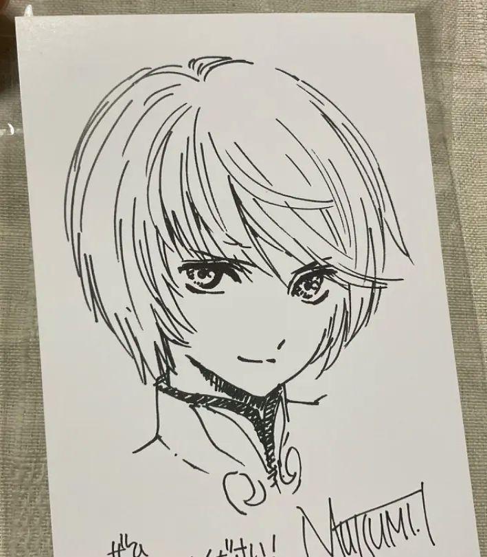 [USED] Illustration Card Mutsumi Inomata Art Book Bonus Mikleo 1 Piece
