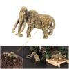 Brasses Tusked Elephant Miniature Figurine with Distressed Finish Antique Sculpture For Living Room Desktop Decors Gift 55KF