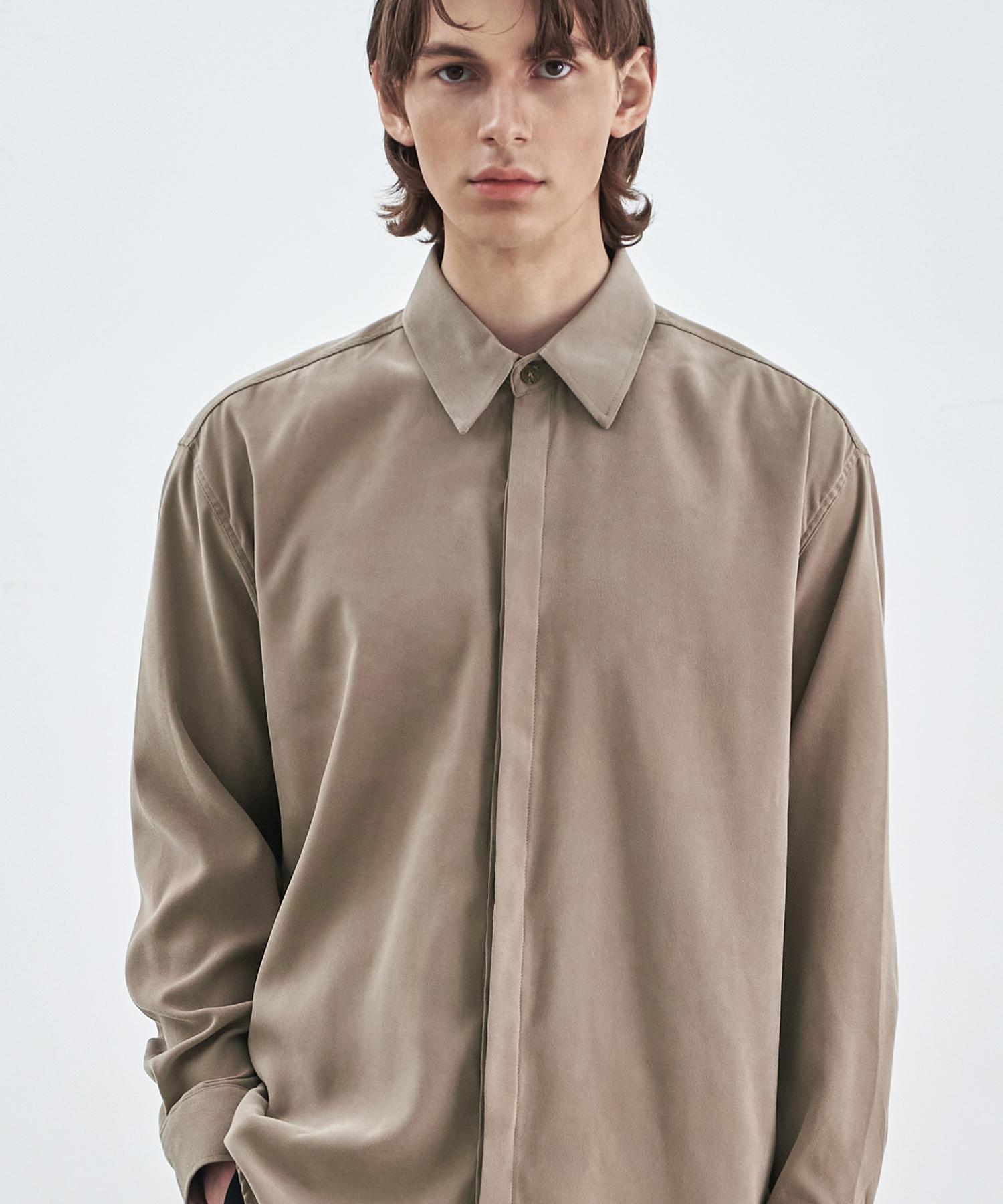 Ssy Supreme Touch Essential Рубашка Свободного кроя Бежевая White/L
