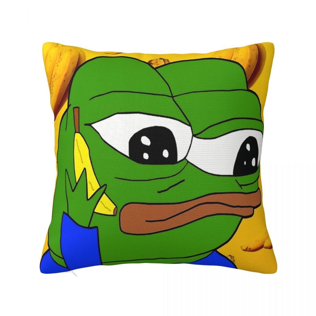 Fancy Pepes Frog Pillow Cover Polyester Pillow Case Cushion Cover Kawaii Design Pillowcases For Living Room Chair