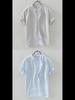 Men's Summer Casual Cotton-Linen Short Sleeve Stand Collar Shirt - Dark Blue Retro Chinese Style