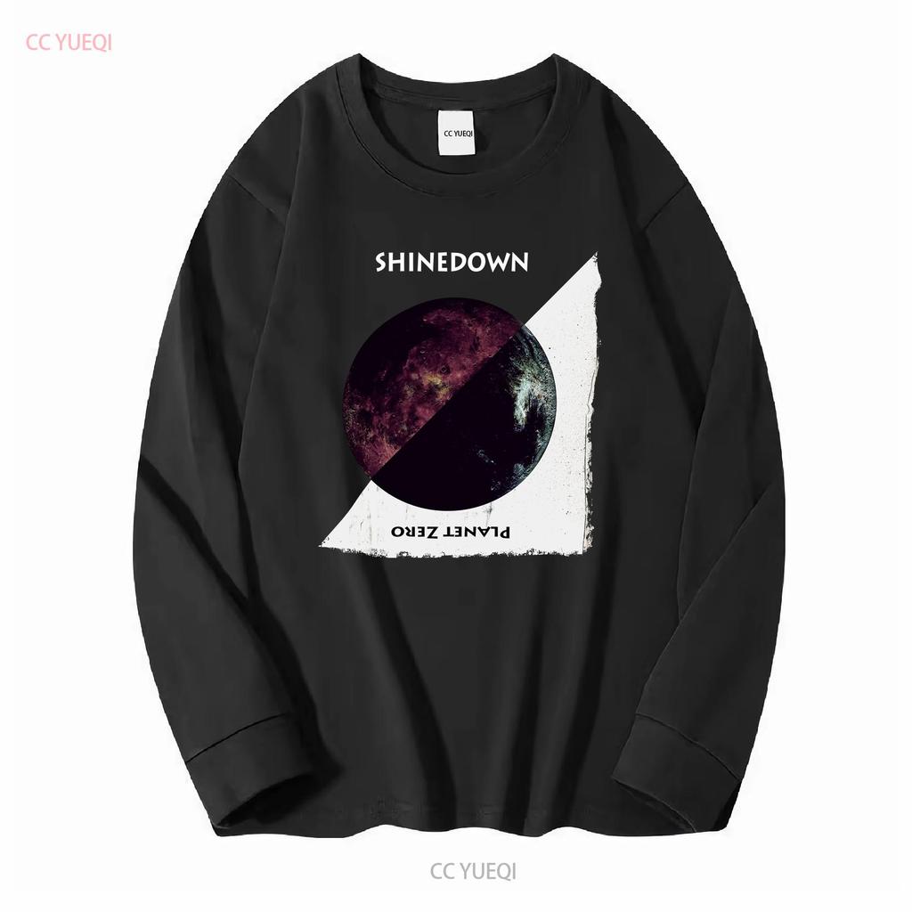 Shinedown Planet Zero T-Shirt Schwarz S 5XL Z8163 Lang- oder Kurzarm Vintage Gewaschen Lässiges Oberteil Für Den Alltag Mann