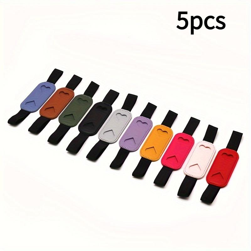 

5 шт. Держатель для ручек в форме сердца из искусственной кожи с эластичной лентой, Надежный аксессуар для блокнота для офиса, школьные принадлежности, органайзер для стола