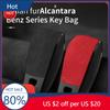 Lkurz6 2026 Hot Car Sticker Car Key Bag Alcantara Suede For Mercedes Benz A, C, E, S, G, Clase W177, W205, W213, W222, X167, GLC, CLA,