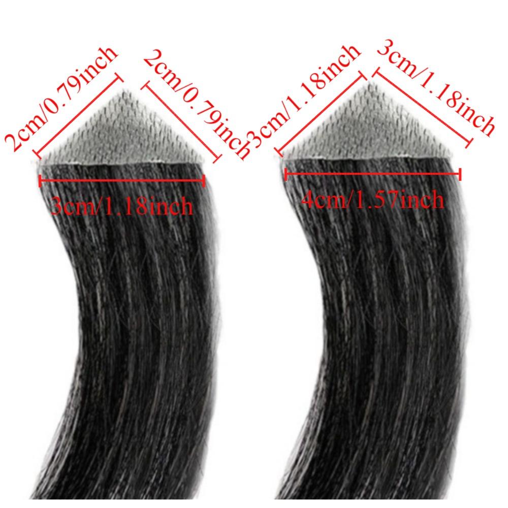 Seamless 100% Human Hair Hairpiece Invisible Hairline Sideburn Patch Forehead Patch  Men