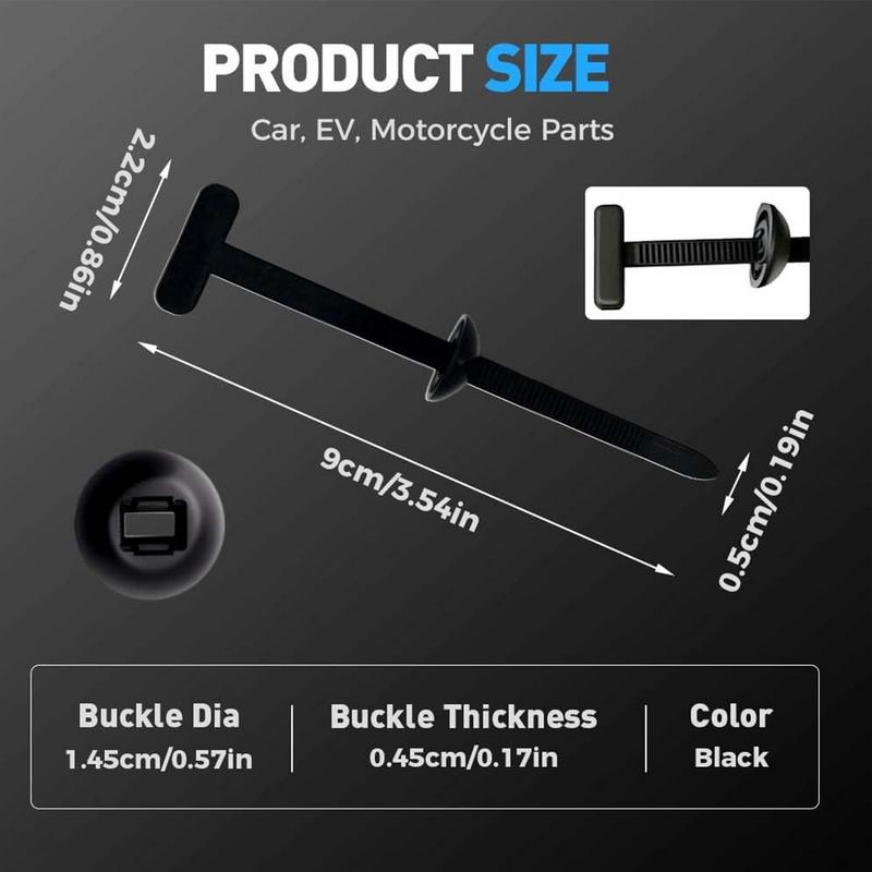 Nylon Cable Tie Buckle Auto Fastener Screw Replacement Clip Universal Car Trunk Engine Guard Panel Wire Management Secure
