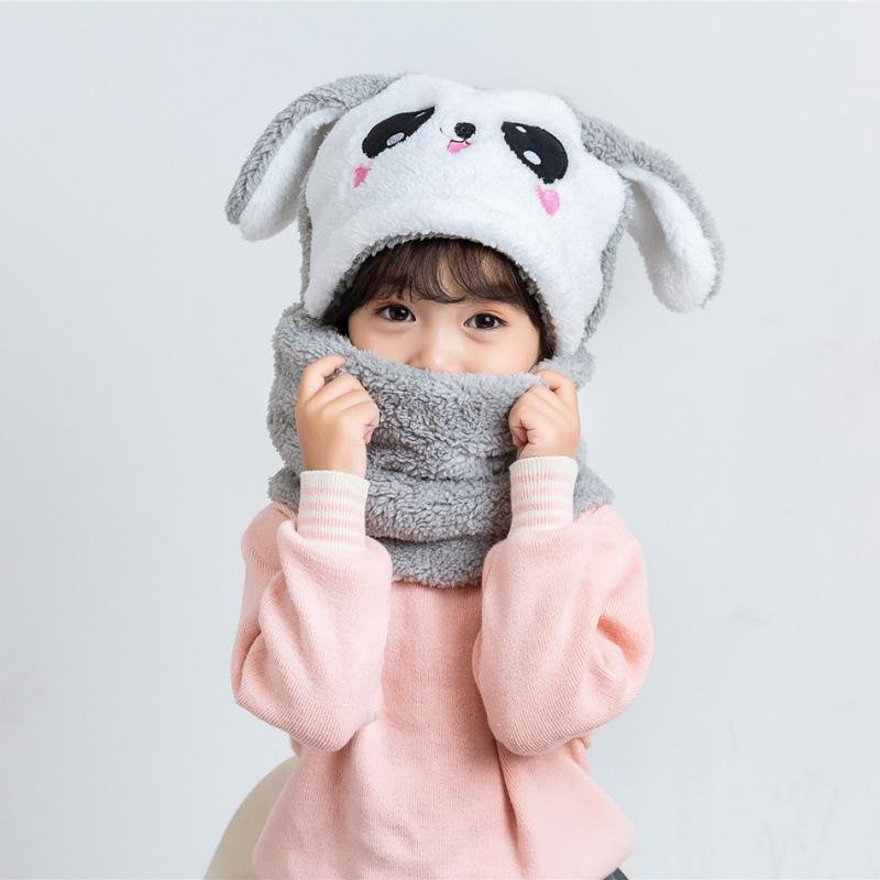 2-8 Years Old Baby Winter Hat Fleece Lined Girls Boys Infant Caps for Kids Earflap Scarf Knitted Beanie Balaclava Skull Caps