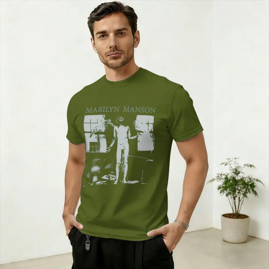 Marilyn Unisexson Band Holy Wood Cotton TShirt For Couple Beach Vintage TShirts Crew Neck Trendy Cool Tees Oversized Tops