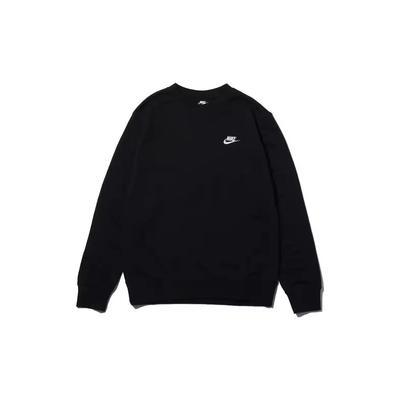 Nike Weiches Bequemes Logo Langarm Rundhals Lässiges Sweatshirt Unisex Sweatshirt Schwarz BV2667
