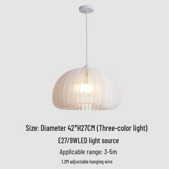 Vintage Japanese Retro Pumpkin Wooden Chandelier for Bedroom, Restaurant, or Study