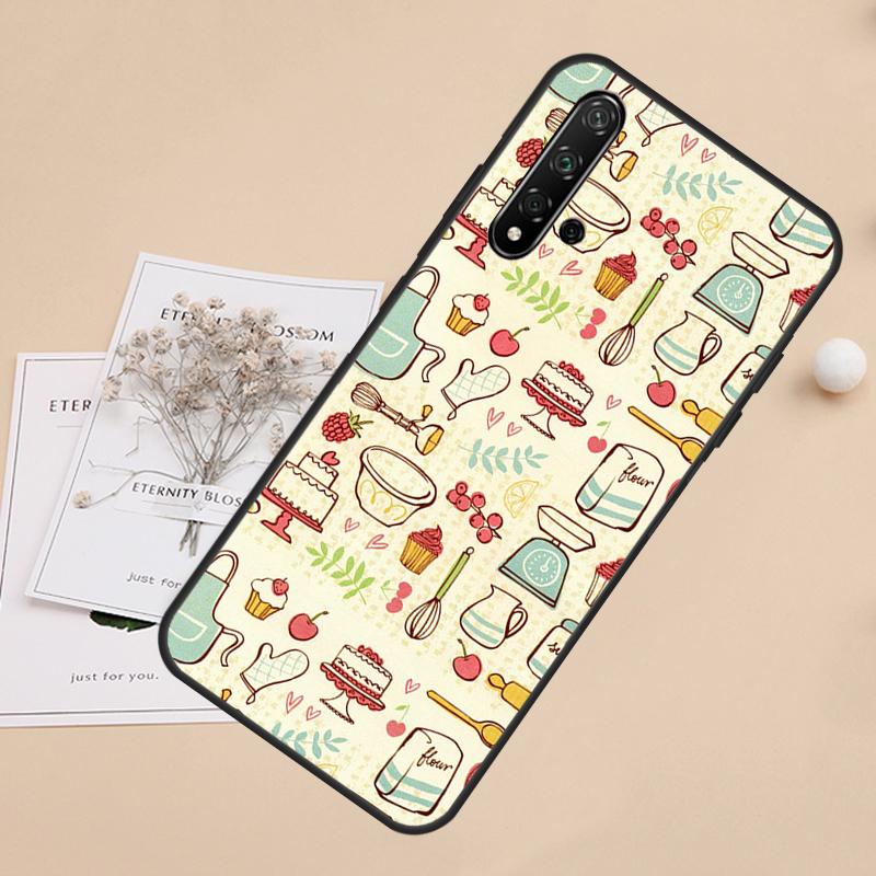 Baking Cook Chef For Huawei Nova Y91 Y61 Y60 Y70 Y72 Y73 Y90 9 10 SE 7i 8i 11i 12i P30 P40 Lite P60 Pro Case