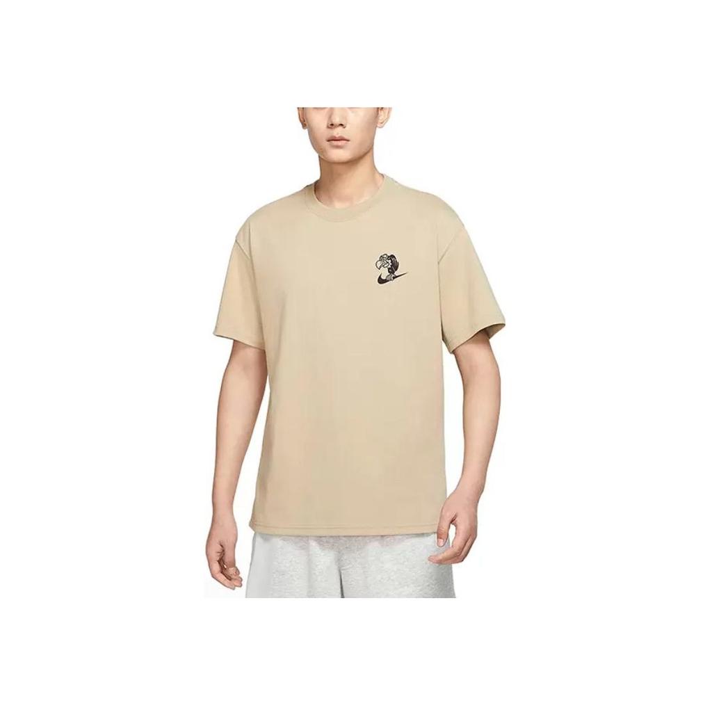Nike Cartoon Print Casual Crew Neck Short Sleeve T-Shirt Men Tops Beige DR8915-250