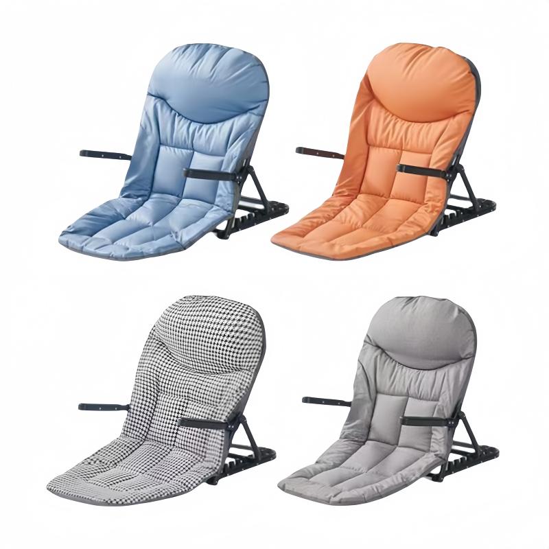 Back Chair On The Bed Foldable Recliner Tatami Seat With Armrests Student Dormitory Couch Outdoor Folding Chair With Free Pillow
