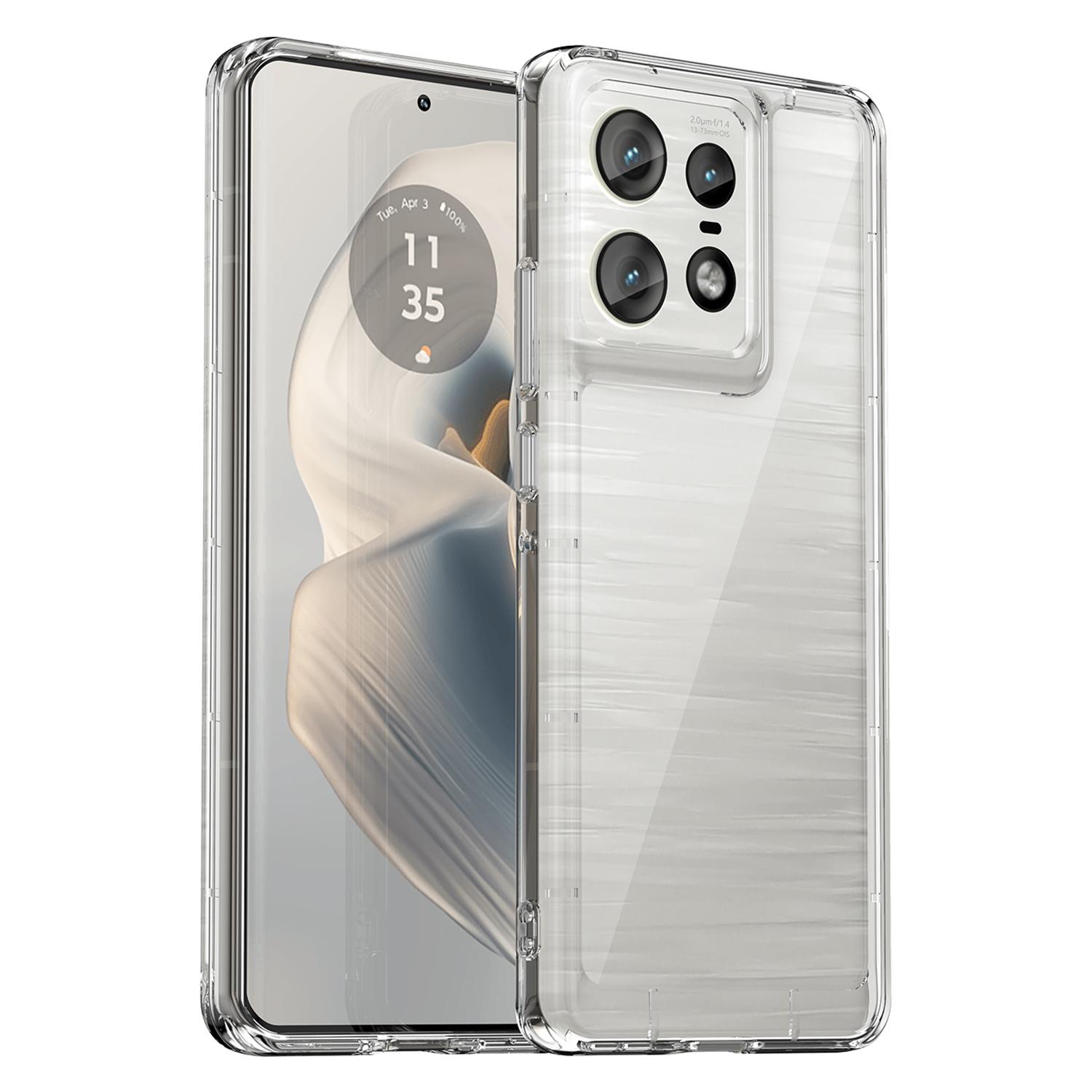 

For Motorola Edge 50 Pro 5G Case TPU Frame+Acrylic Back Hybrid Phone Cover Transparent