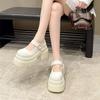 Fashion Shoes Women's Sneakers With Platform Woman-shoes Thick Sole 2025 Roses Summer Shallow Mary Janes Round Toe Shoes Womens Sneakers