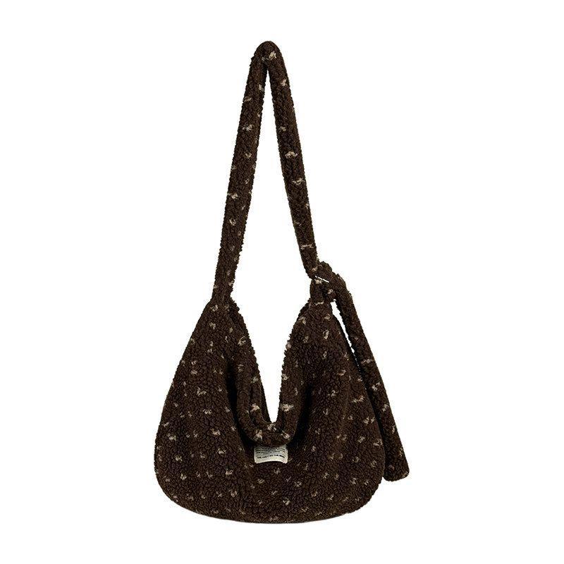 Tote Bag with Large Capacity, Retro Style, for Commuting, Single Shoulder Strap, Crossbody Design