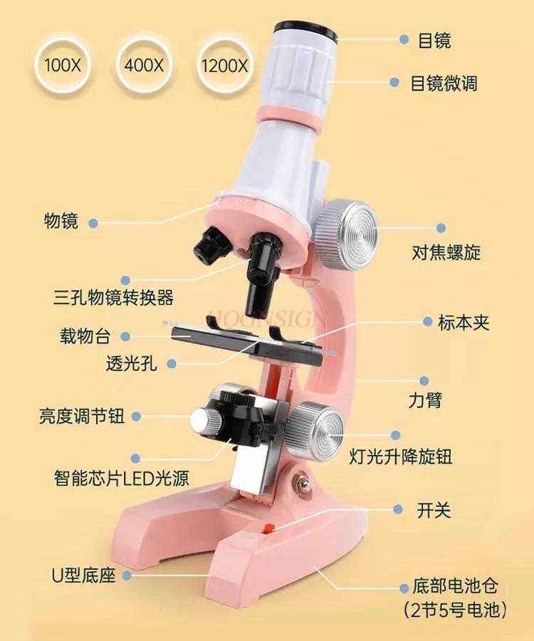 Children'S Science Experimental Microscope Home Portable