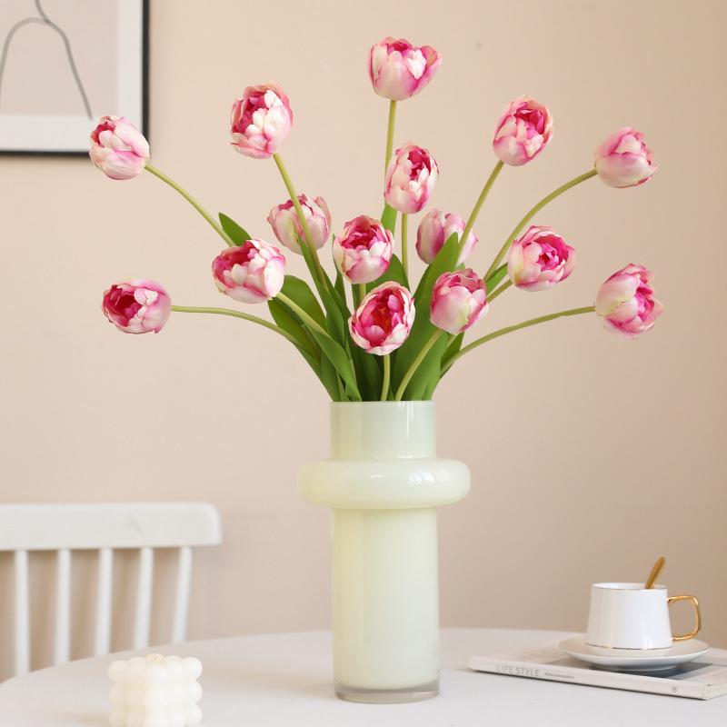 Simulation 3 Silk Tulips Home Living Room Dining Table Wedding Halloween Decoration Artificial Flowers Fake Flowers Fake Plants