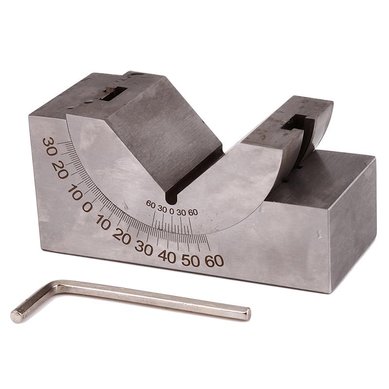 Accessories Adjustable Angle V Block Silver Tools Measuring Guage 1pc Anti-rust Cast Iron