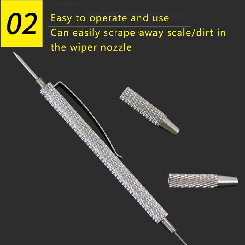 Windshield Sprayer Nozzle Needle 2-in-1 Windscreen Windshield Washer Spray Nozzle Cleaner Needle Windscreen Washer Compact Wiper