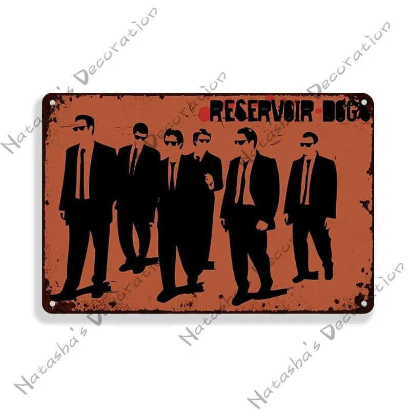 Reservoir Dogs Amerikanischer Film Metallposter Bar Zuhause Metall Blechschild Wanddeko Retro Metallschilder Plakette Industrielle Deko
