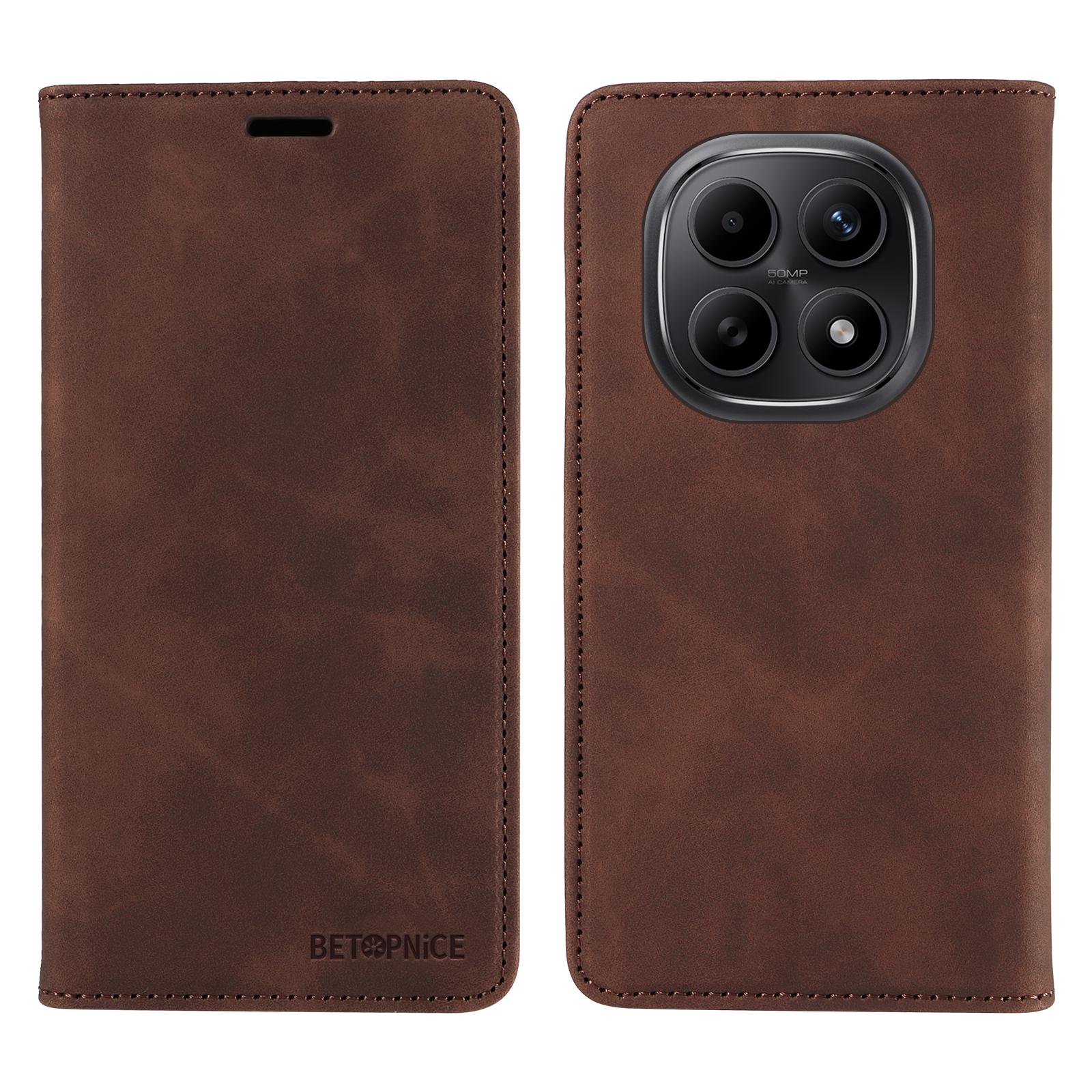 Для Xiaomi Poco M8 5G/Redmi Note 15 5G (Глобальный)/15 4G (Глобальный) Чехол BETOPNICE Магнитная застежка RFID-блокировка Кошелек Подставка Кожаный чехол для телефона