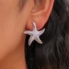 Star Starfish Stud Earrings Zinc Zinc Alloy Korean Style Earrings Starfish Ear Studs  Girl Couple Gift
