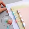 10pcs Colorful Transparent Seamless Push Push Clip Multifunctional File Paper Push Clip Fixed Small Clip Office Supplies Set