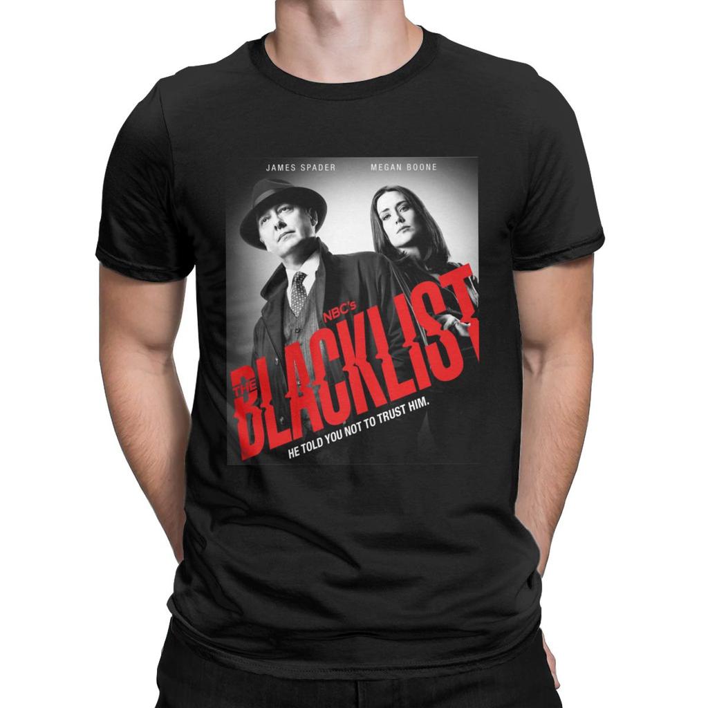 The Blacklist raymond reddington T-Shirts for Men Pure Cotton Tee Shirt Round Neck Short Sleeve