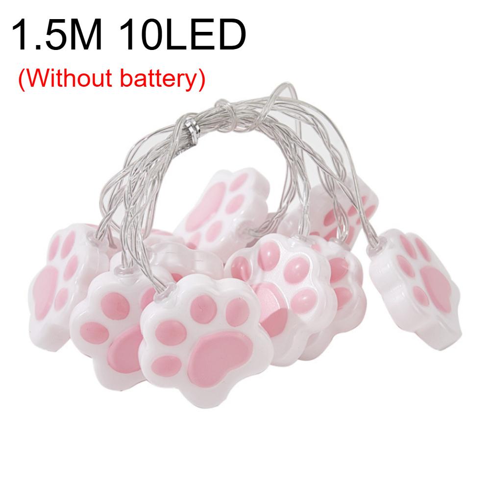 

1.5/3/6 м Светодиодные ночники Кошачья лапа Водонепроницаемые Сказочные гирлянды Работающие от батареек Экономия электроэнергии Садовый светильник Декор для спальни 1.5M 10LED