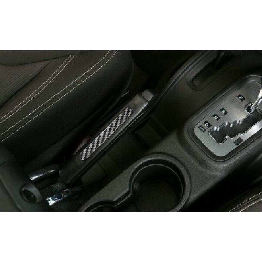 Carbon Fiber Handbrake Strip Cover Trim Decor For Jeep Wrangler JK 2011-2017