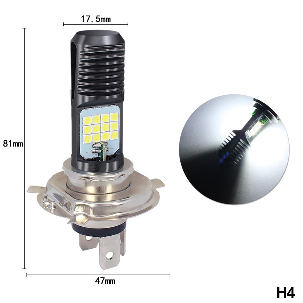 Motorcycle Headlight Motorcycle Scooter H4 BA20D PX15D 24 LED Light Super Bright Light Lamp Moto DRL Lights