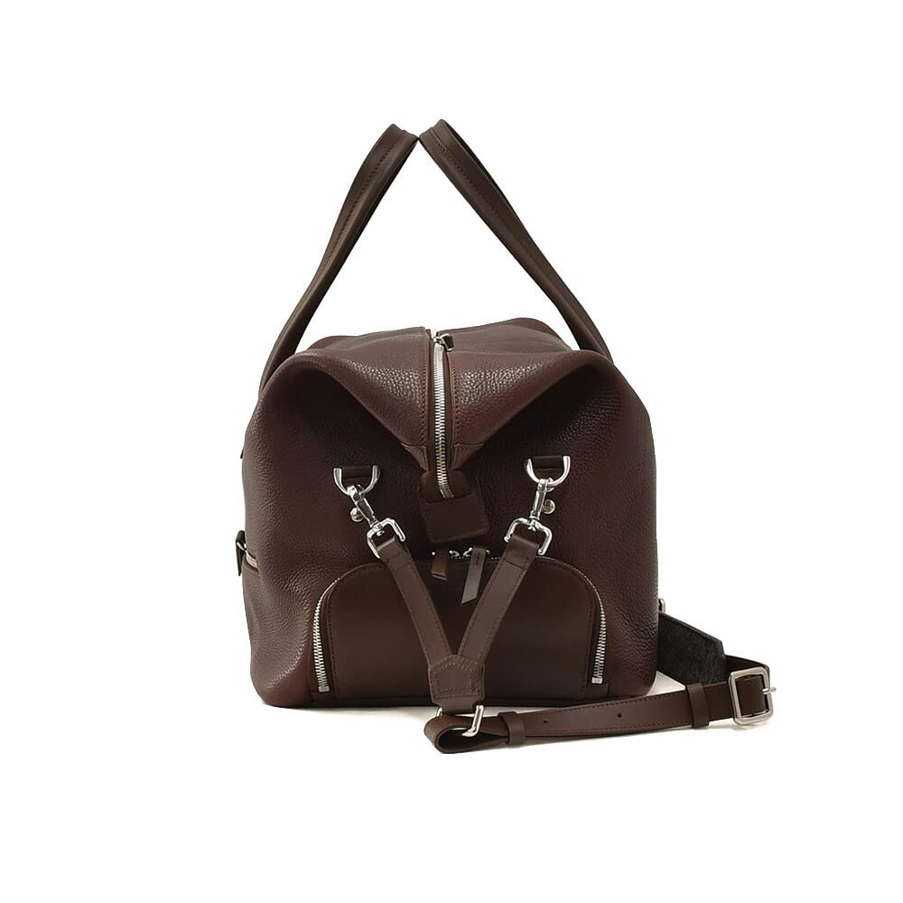 [Lundi] Boston Bag for Men, WILSON, Wilson Travel Bag, Full Grain Leather, Vegetable Tanned, Sports Boston, Maroon