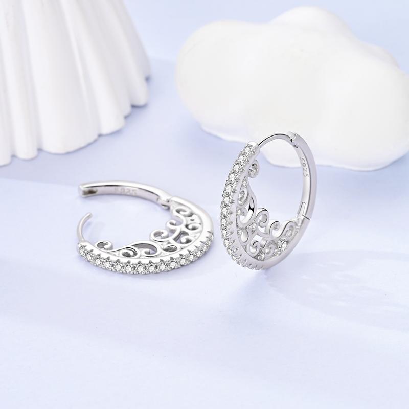 925 Silver Sterling Silver Bee Butterfly Flower Drop Hoop Earrings for Women Girl Ear Studs Fine Jewelry Fashion Anniversary