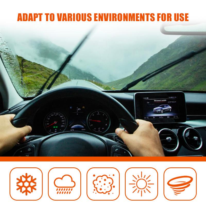 Car Wiper Blades for Top Lock Pinch Tab 15mm Windshield Window Front Wiper Arm Premium All-Season Frameless Auto Rain Snow Cleaner Replacement-2Pcs