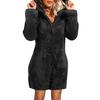Women Long Sleeve Hooded Jumpsuit Pajamas Casual Winter Warm Rompe Sleepwear