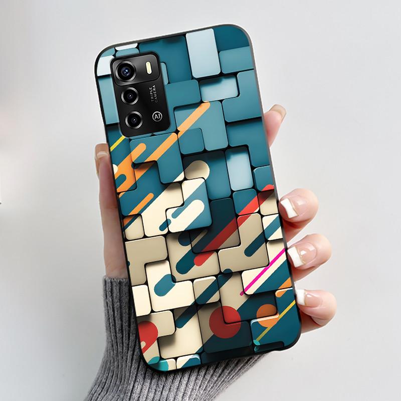 Casing For ZTE Blade V40 Vita 8045/A72 4G Case Luxury Dragon Cute Cool Boys Girls Black Matte Soft TPU Silicone Shell Back Cover