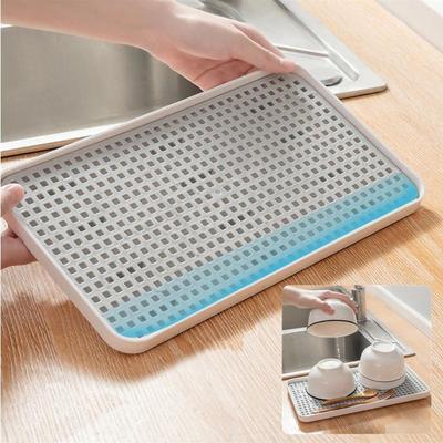 Bandeja escurridora de doble capa para el hogar, bandeja escurridora de frutas y verduras desmontable, estante de almacenamiento para secar platos, accesorios de cocina