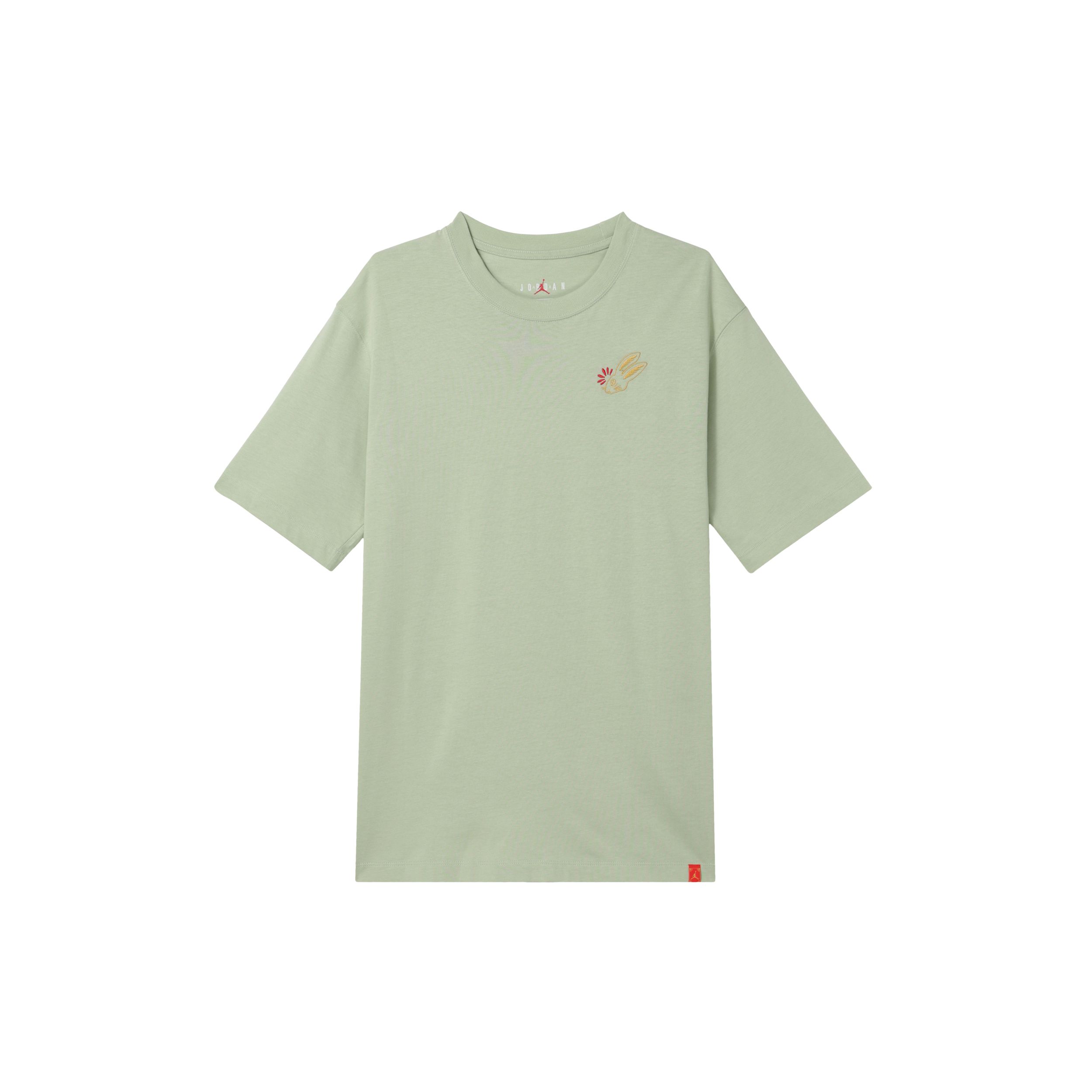 

Иордания Китайский Новый год серии Год кролика Свободная футболка с вышивкой и круглым вырезом с короткими рукавами Женские топы Зеленый FD1439-343 M