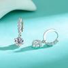 Sterling S925 Silver Moissanite Classic Six-Prong Earrings - Versatile High-Grade Ear Jewelry Dangles