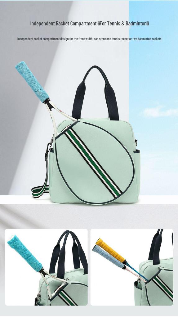 High-End Multi-Use Tennis & Badminton Racket Bag - Single Shoulder, Hand-Held, Crossbody, Large Capacity