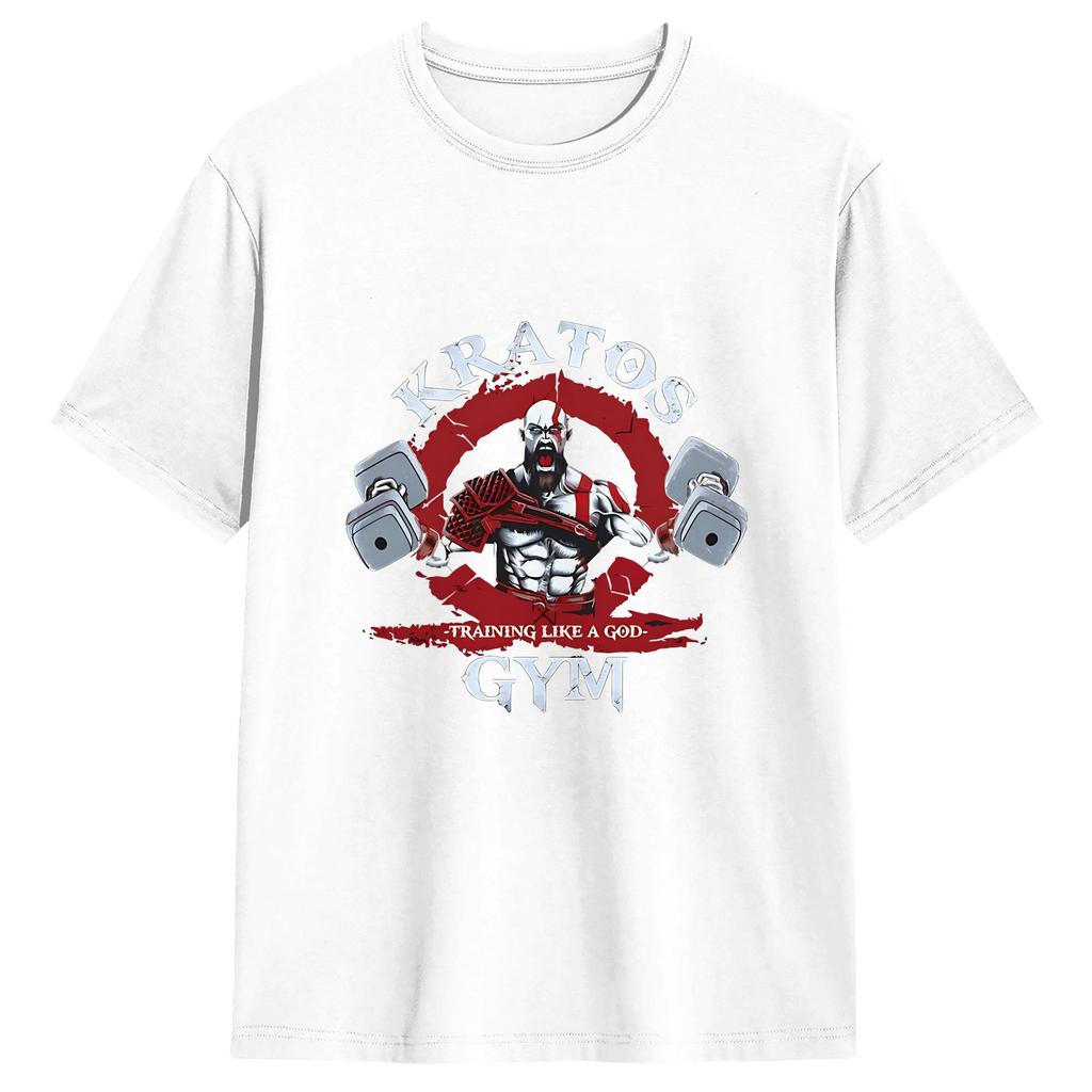 Harajuku Tshirt Beach God Of War Kratos Popular T Shirts Cotton Tshirt For Unisexs Awesome Pattern Short Sleeve Tees
