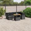VidaXL Garden Lounge Set with Cushions 8 Pcs, Patio Sofas, Patio Furniture Set, Outdoor Furniture, Black 3270950
