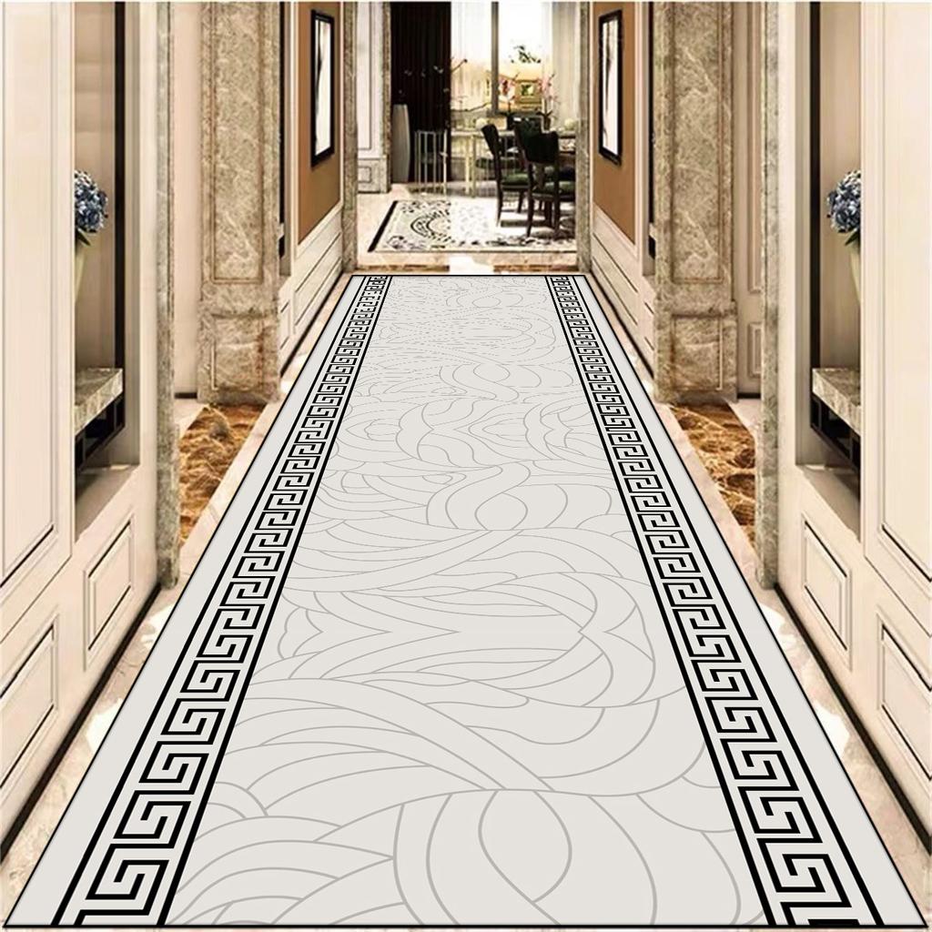Europäische Dekoration Langer Flurteppich Wunderschöne Flurteppiche Rutschfeste Treppenmatte Heimläufer Gangbodenmatte Anpassbar