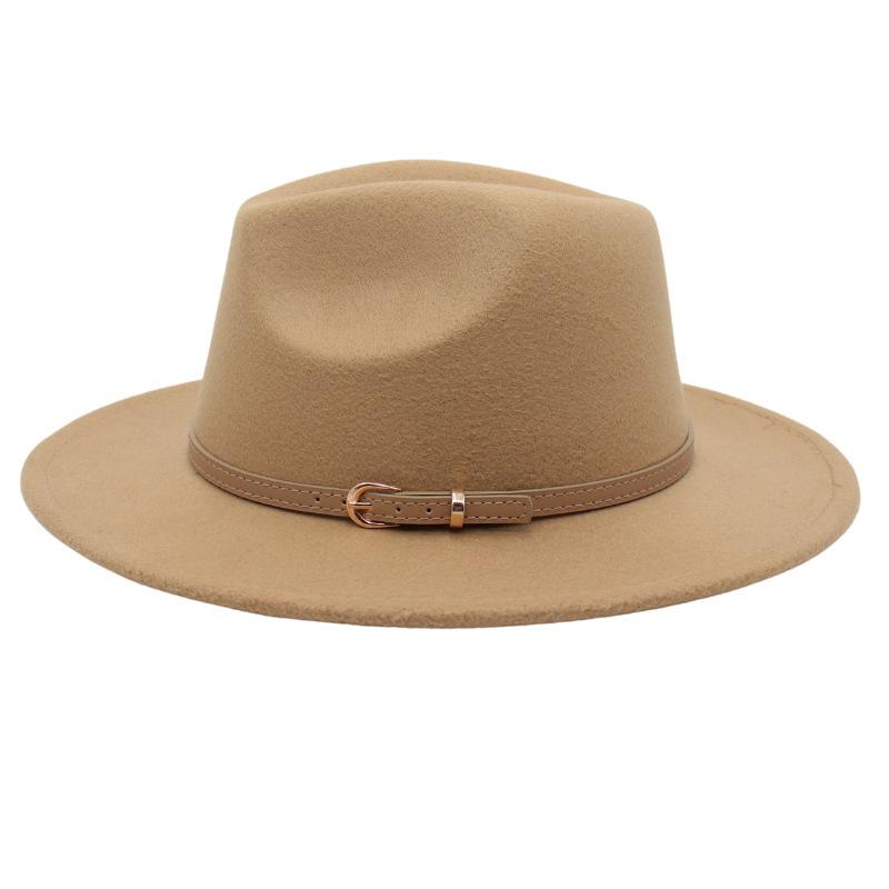 British Top Hat Punk Jazz Hat Men'S And Women'S Stage Felt Hat Performance Woolen Hat Fedora Hat Elegant Gambler Hat