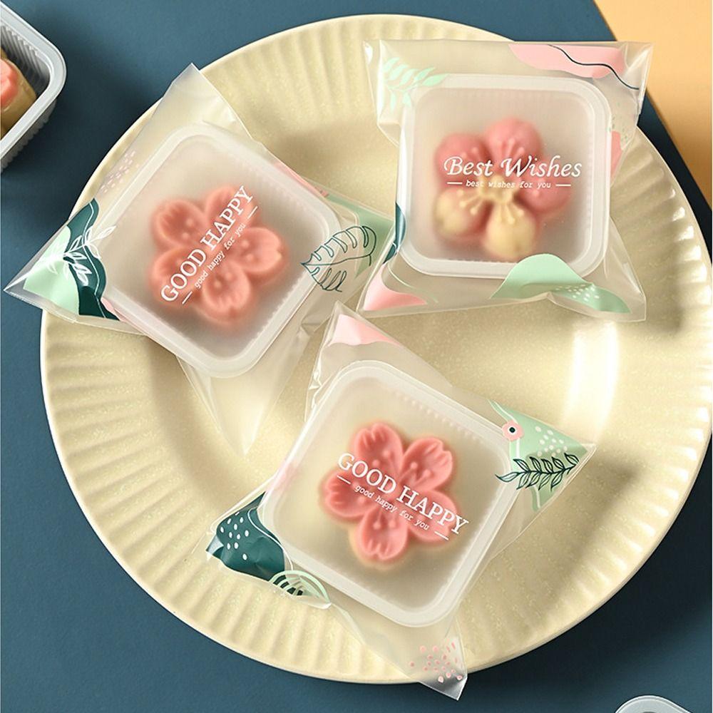 100pcs Plastic Mooncake Packaging Bag Moisture-proof Self-adhesive Bag  Mid-Autumn Festival