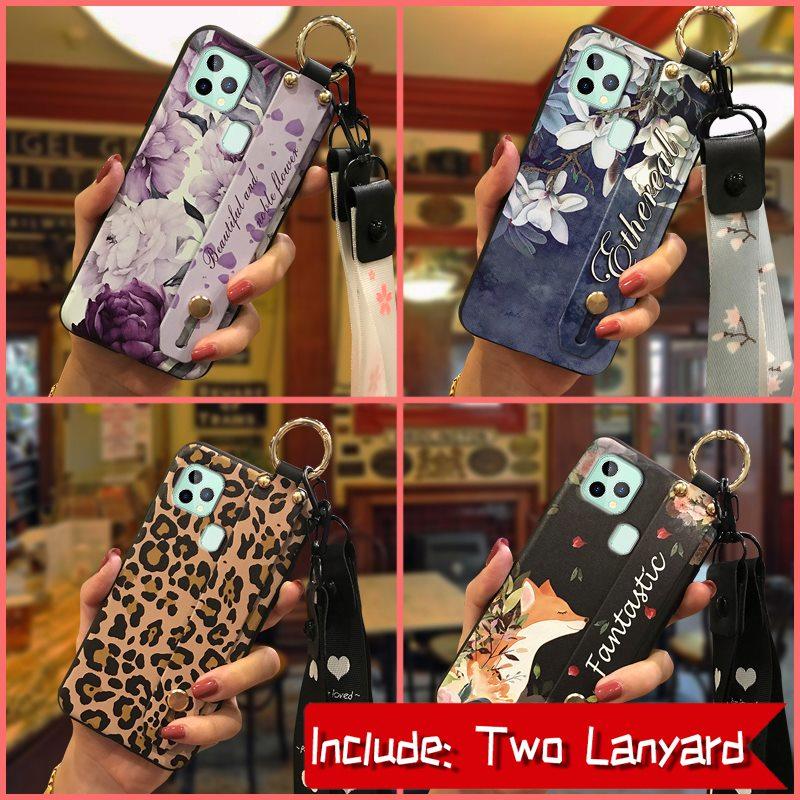 Shockproof Fashion Design Phone Case For Oukitel C22 Durable Protective Dirt-resistant Waterproof Lanyard Soft case Ring