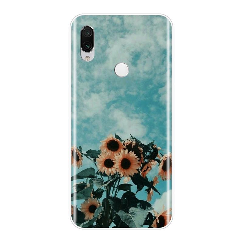 Para Xiaomi Redmi Note 7 7S PRO Capa Silicone Amarelo Girassol Branco Capa Traseira Para Xiaomi Redmi K20 Pro 7 7A GO Y2 Y3 Capa de Telefone