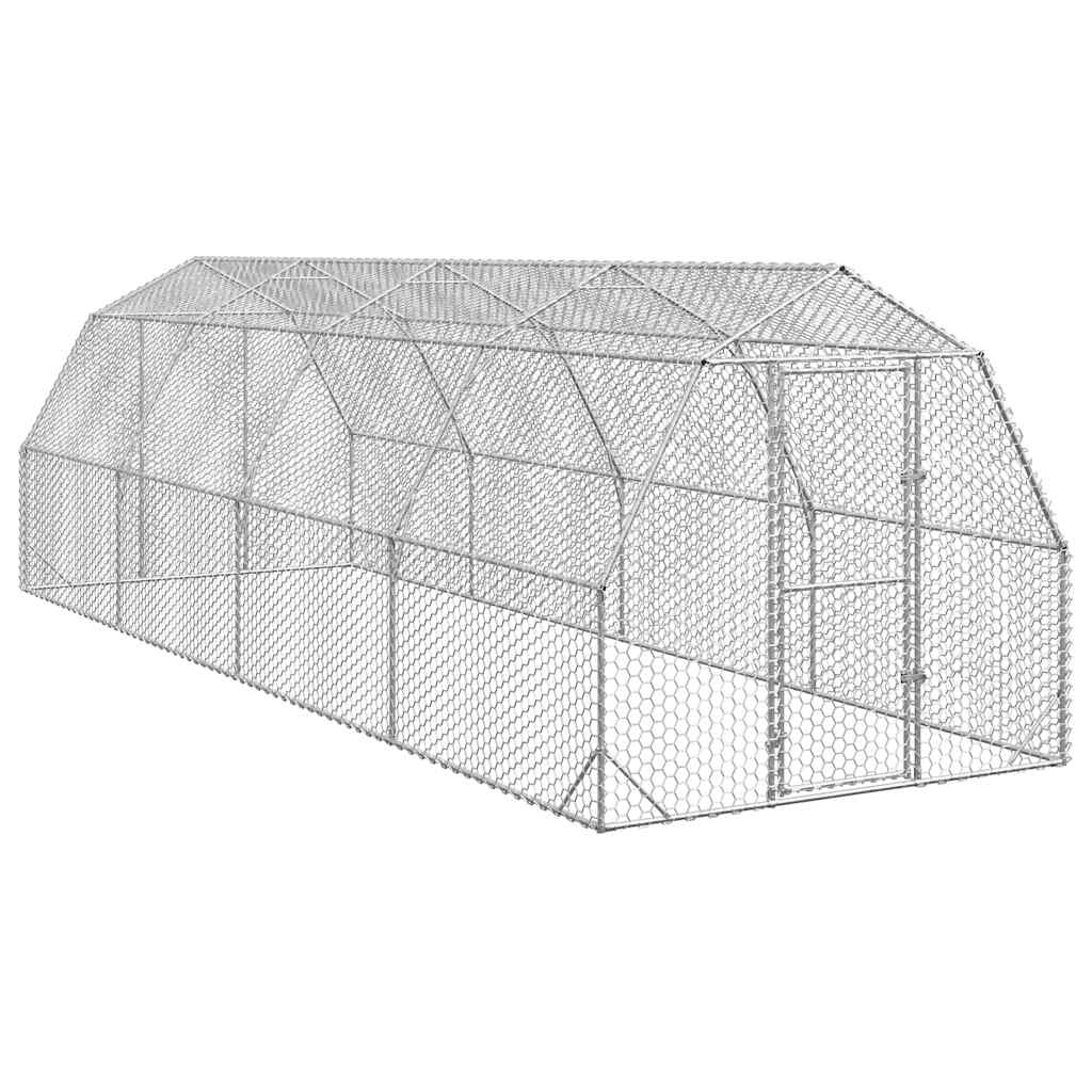 Vidaxl Pollaio Per Galline, 2,5X8X2,25 M, Acciaio